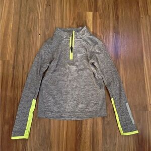 NWOT Nike Kids Gray and Yellow Zip Up